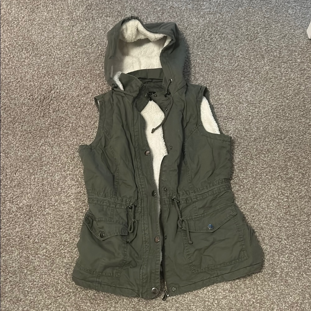 Rue21 Olive Green Hooded Vest